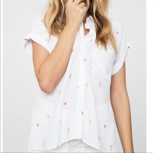 Rails Whitney Button Down Shirt in Ivory Cocktail Hour